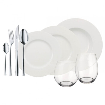 Набір столового посуду на 4 персони 36 предметів Wonderful World White Villeroy & Boch