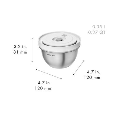 Набір мисок з вакуумними кришками, 6 предметів, нержавіюча сталь Fresh & Save Zwilling