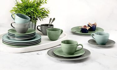 Кавовий сервіз на 6 персон, 18 предметів, триколірний Beat Color Glaze Seltmann Weiden