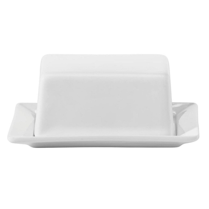 Масленка с крышкой Maxwell & Williams WHITE BASICS KITCHEN, белая, фарфор, 125 гр.