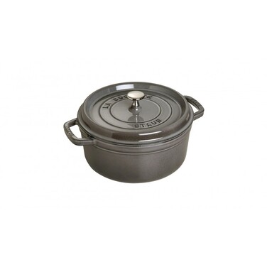 Кокот круглий 26 см, сірий графіт Staub