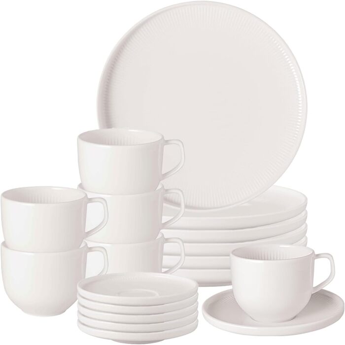 Кофейный сервиз на 6 персон, 18 предметов, белый Afina Villeroy & Boch