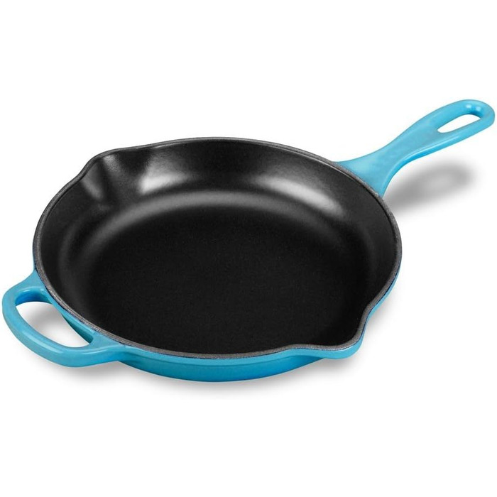 Чавунна сковорода LE CREUSET Signature, кругла, Ø Для всіх типів плит, вкл. підходить для індукції, 1,93 кг, гранатовий, 20182239490422 (карибський, 23 см)
