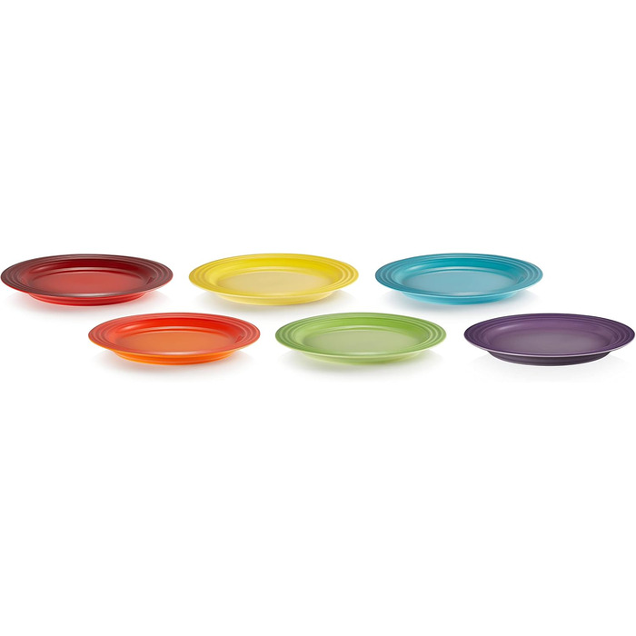 Набір тарілок для сніданку 22 см, різнокольоровий Le Creuset