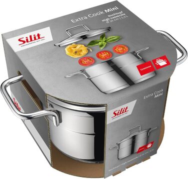 Міні-каструля 14 см зі скляною кришкою Extra Cook Mini Silit