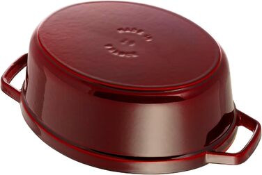 Чавунна жаровня/кокот STAUB, овал 6,7 л, (29 см, Grenadine)