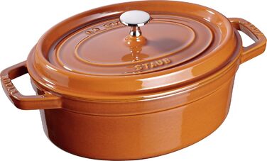 Чавунна жаровня/кокотниця STAUB, овальна 6,7 л, (29 см, кориця)