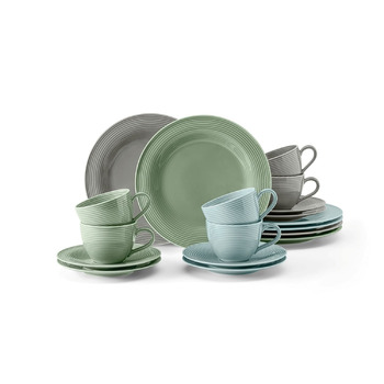 Кавовий сервіз на 6 персон, 18 предметів, триколірний Beat Color Glaze Seltmann Weiden