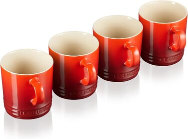 Набір із 4 кухлів 350 мл, вишнево-червоний Le Creuset