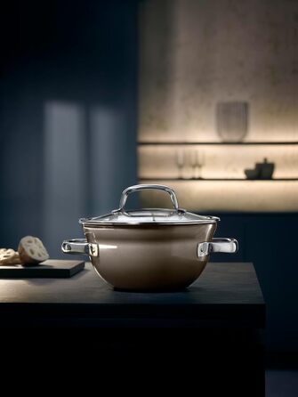 Каструля 20 см зі скляною кришкою, сіра Fusiontec Mineral WMF