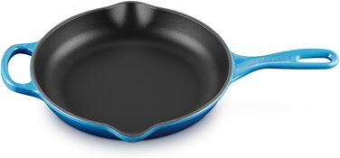 Чавунна сковорода LE CREUSET Signature, кругла, Ø. Для всіх типів плит, вкл. підходить для індукції, 1,93 кг, гранатовий, 20182239490422 (блакитний, 23 см)