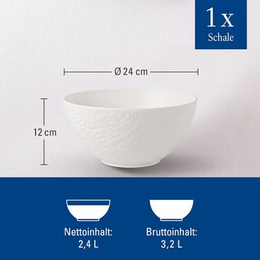 Салатниця 2,4 л, біла Manufacture Rock Villeroy & Boch