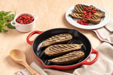 Чавунна сковорода-гриль кругла 26 см, синій Марсель Signature Le Creuset