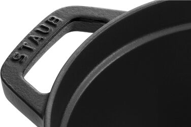 Чавунна жаровня/кокотниця STAUB, овальна 6,7 л, (17 см, чорна)