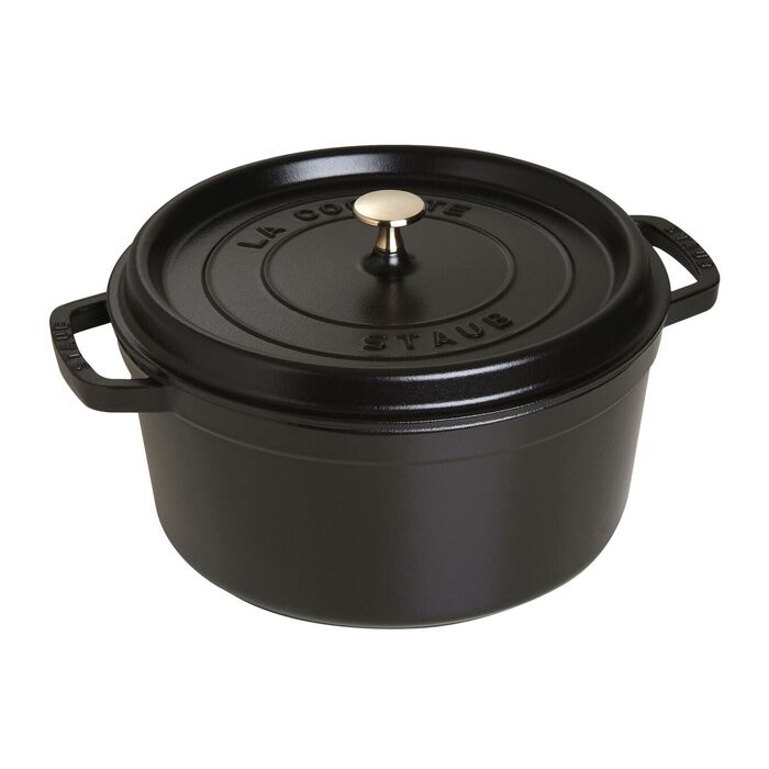 Кокот круглий 28 см, чорний Staub