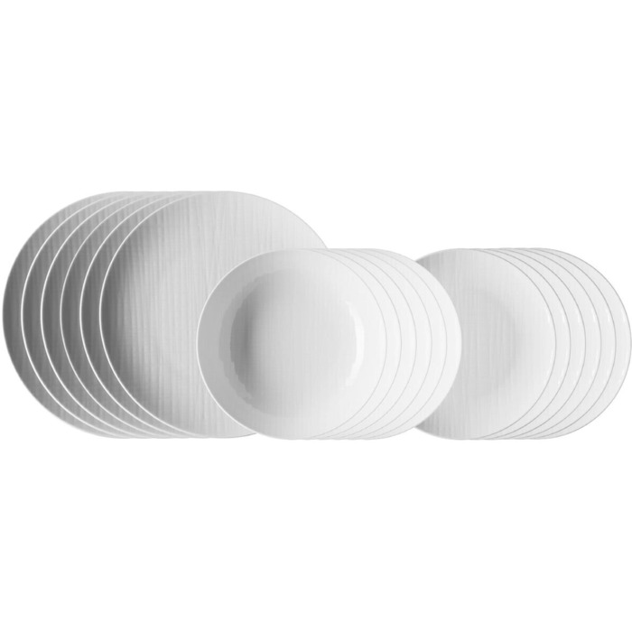 Набір тарілок 18 предметів білий Mesh Rosenthal