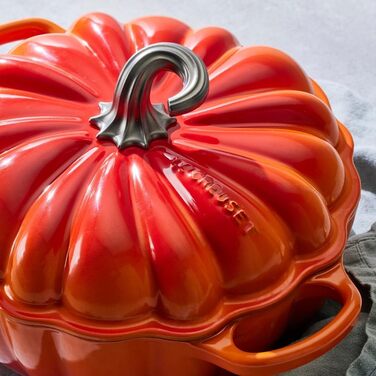 Чавунна жаровня у формі гарбуза 4 л з кришкою, помаранчева Calabaza Cocotte LE CREUSET