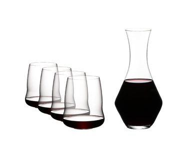 Набір з келихів і декантера для червоного вина 5 предметів Stemless Wings Riedel