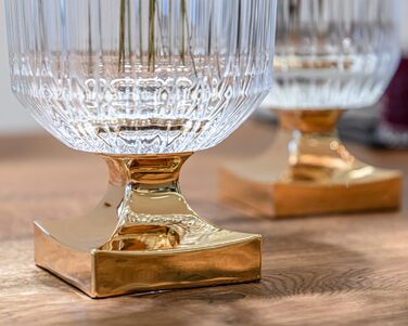 Ваза на ніжці золотисте покриття 40 см Minerva, Nachtmann