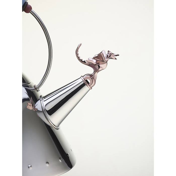 Чайник зі свистком 22х22,5х24 см металік / чорний Tea Rex Alessi