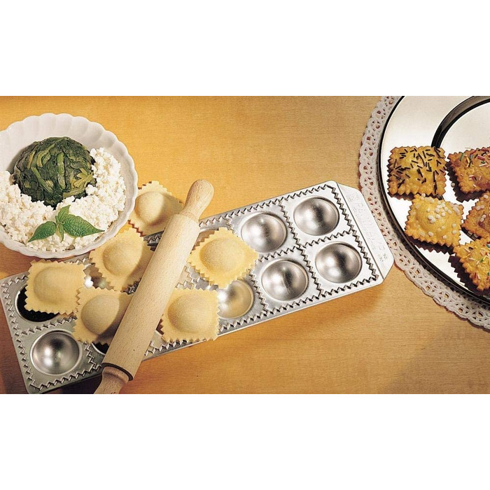 Форма для приготування равіолі з качалкою Ravioli Chef 34 x 11,5 x 2,5 см, 2 предмета GSD