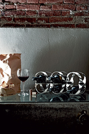 Підставка для пляшок 16x20x42 см металік Ribbon Alessi
