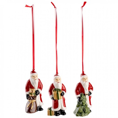 Набір ялинкових прикрас, 3 предмета Санти 9 см Nostalgic Ornaments Villeroy & Boch