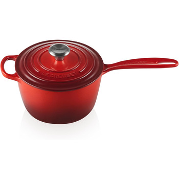 Чавунний сотейник Ø 18 см, 1,8 л з кришкою, вишнево-червоний Signature Le Creuset