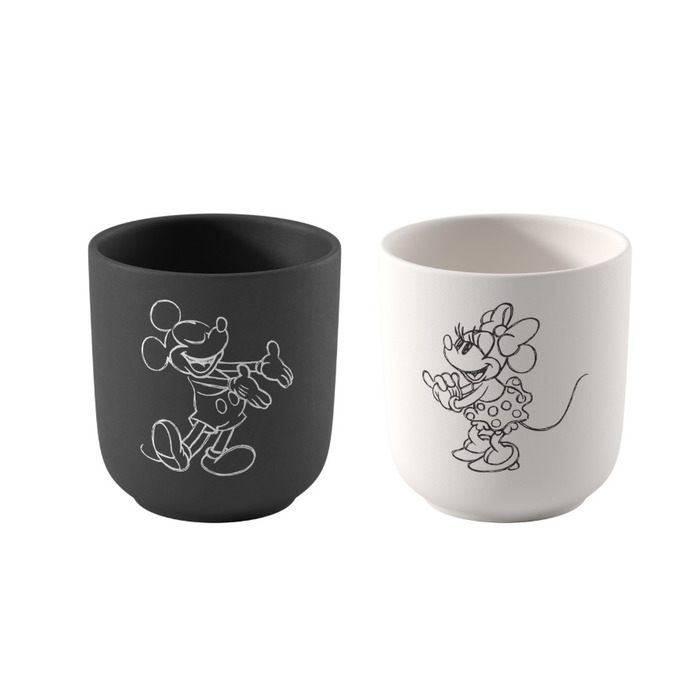 Набір з 2 чашок 280 мл чорна та біла Manufacture - Mickey Mouse Villeroy & Boch