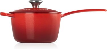 Чавунний сотейник Ø 16 см, 1,2 л з кришкою, вишнево-червоний Signature Le Creuset