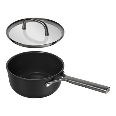 Сотейник 18 см зі скляною кришкою, чорний Milano Zwilling