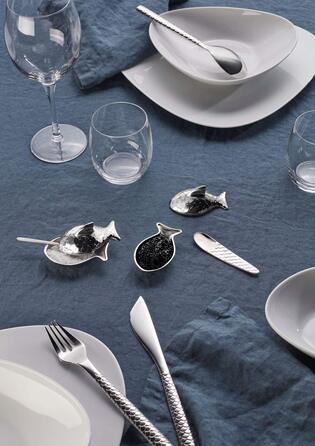 Солонка с ложкой 7,4x4,5x4,2 см Colombina Fish Alessi