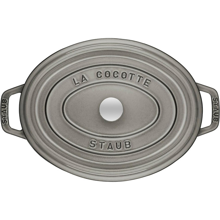 Чавунна жаровня/кокот STAUB, овальна 6,7 л, (17 см, графітово-сіра)