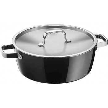 Каструля 28 см Чорна Fusiontec Aromatic WMF