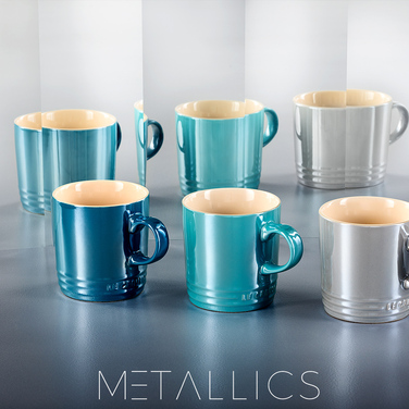Чашка 350 мл, бірюзова Metallic Karibik Le Creuset