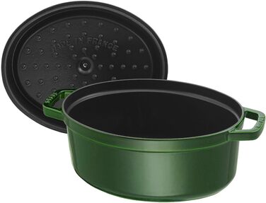 Кокот овальний 29 см, зелений базилік Staub