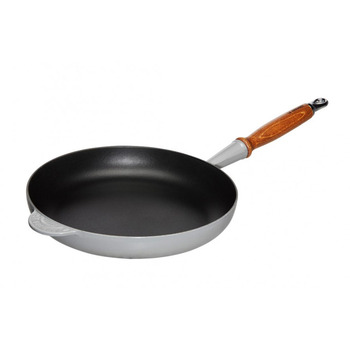Сковорода 28 см з деревяною ручкою, Perlgrau Le Creuset