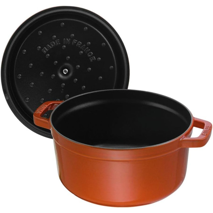 Каструля / жаровня 24 см з кришкою Burnt Orange Staub