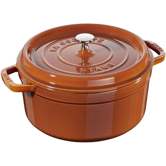 Каструля / жаровня 24 см з кришкою Burnt Orange Staub