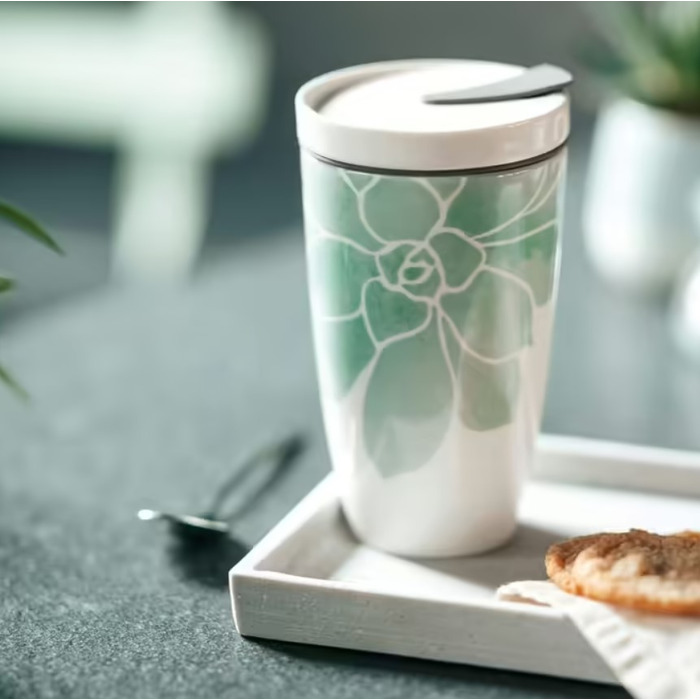 Термокухоль дорожній 0,35 л, зелена квітка Coffee to Go Villeroy & Boch