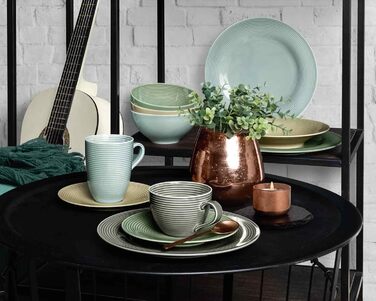 Набір для сніданку на 6 персон, 18 предметів, різнокольоровий Beat Color Glaze Seltmann Weiden