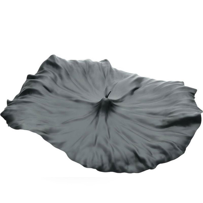 Блюдо 44,8х6,3х41 см чорне Lotus leaf Alessi