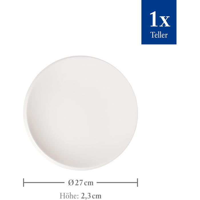 Обідня тарілка 27 см, біла NewMoon Villeroy & Boch