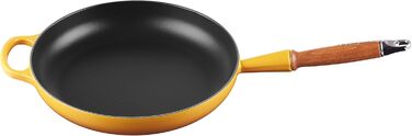 Сковорода чавунна 28 см з дерев'яною ручкою, жовтий Signature Le Creuset
