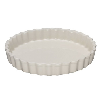Блюдо кругле хвилясте для запікання 24 см, кремове Le Creuset