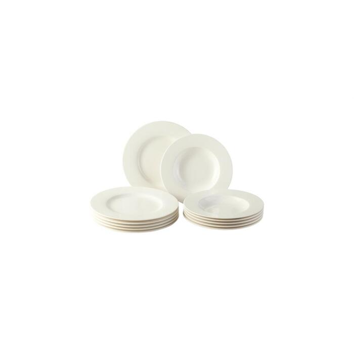 Набір тарілок, 12 предметів, Basic White Vivo Villeroy & Boch