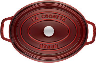 Чавунна жаровня/кокот STAUB, овал 6,7 л, (29 см, Grenadine)
