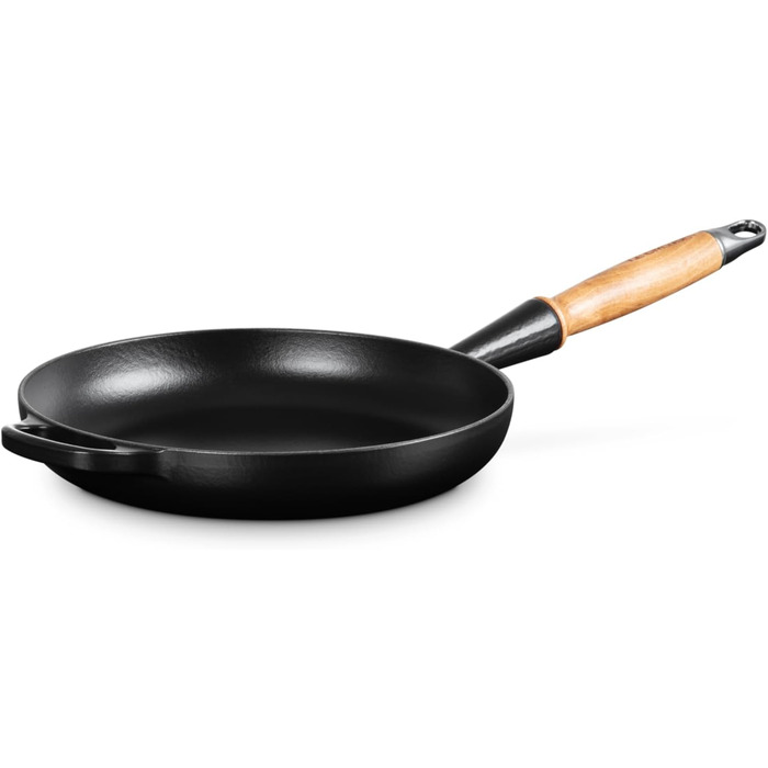 Сковорода чавунна 28 см з дерев'яною ручкою, чорний Signature Le Creuset