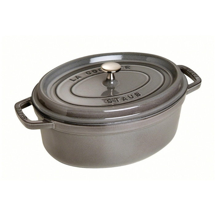 Кокот овальний 31 см, сірий графіт Staub