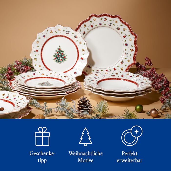 Різдвяний обідній сервіз на 4 персони, 12 предметів Toy's Delight Villeroy & Boch